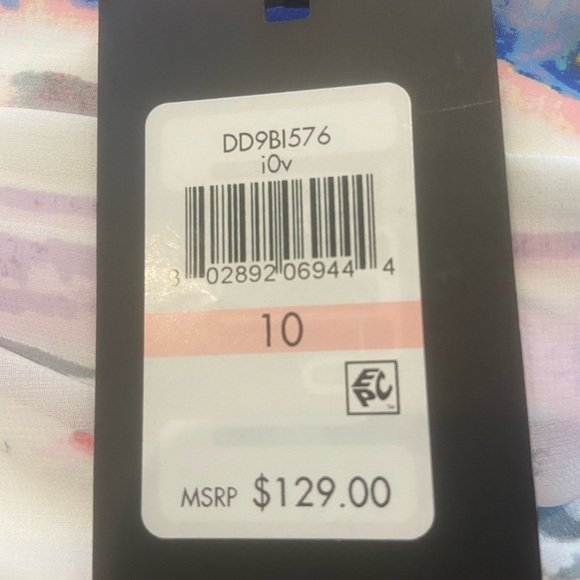 DKNY Chiffon Watercolor Dress Size 10 - Picture 4 of 6